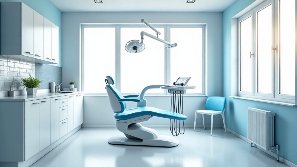 Modern, welcoming dental office interior with comfortable seating and natural light